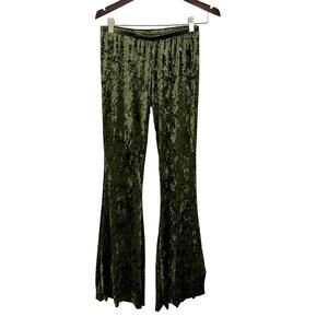 Three Birds Nest Velvet Flare Pants Women Size Small Gypsy Festival 70's